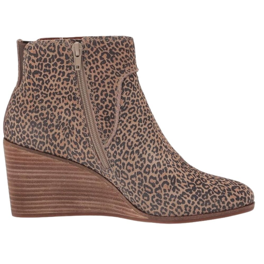 NWOB Lucky Brand Zanta Women's Boots eyelash Sophia Leopard Size 8.5 - Picture 6 of 7